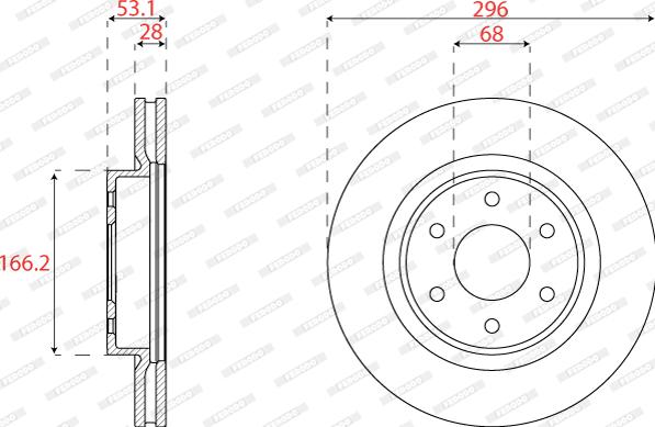 Ferodo DDF2742C - Kočioni disk www.molydon.hr