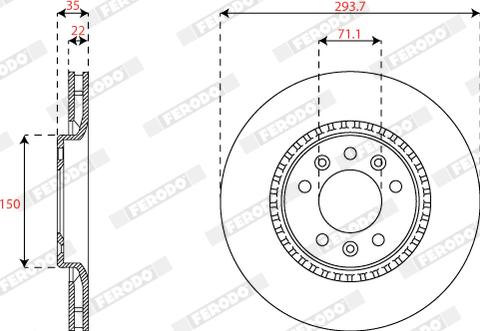 Ferodo DDF2783C - Kočioni disk www.molydon.hr