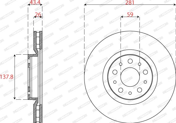 Ferodo DDF2776C - Kočioni disk www.molydon.hr