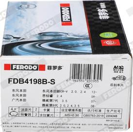 Ferodo FDB4198B-S - Komplet Pločica, disk-kočnica www.molydon.hr