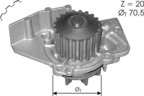 FERRON TOP12600003 - Vodena pumpa www.molydon.hr