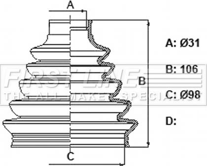 First Line FCB6409 - Manžeta, Pogonska osovina www.molydon.hr