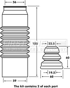 First Line FPK7093 - Komplet za zaštitu od prasine, amortizer www.molydon.hr