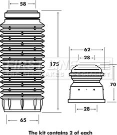First Line FPK7058 - Komplet za zaštitu od prasine, amortizer www.molydon.hr
