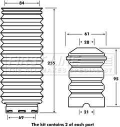 First Line FPK7008 - Komplet za zaštitu od prasine, amortizer www.molydon.hr