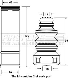 First Line FPK7084 - Komplet za zaštitu od prasine, amortizer www.molydon.hr