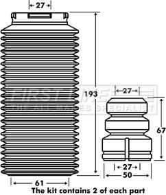 First Line FPK7036 - Komplet za zaštitu od prasine, amortizer www.molydon.hr