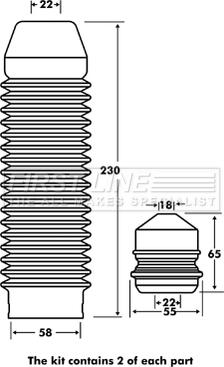 First Line FPK7078 - Komplet za zaštitu od prasine, amortizer www.molydon.hr