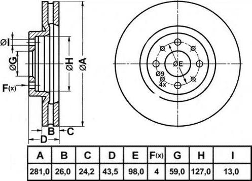 FIT FR0994V - Kočioni disk www.molydon.hr