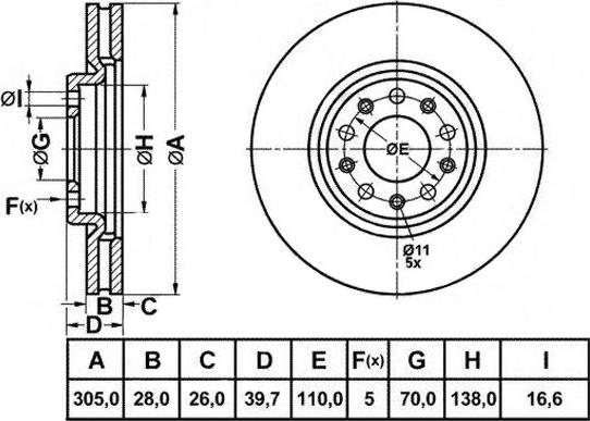 FIT FR0996V - Kočioni disk www.molydon.hr