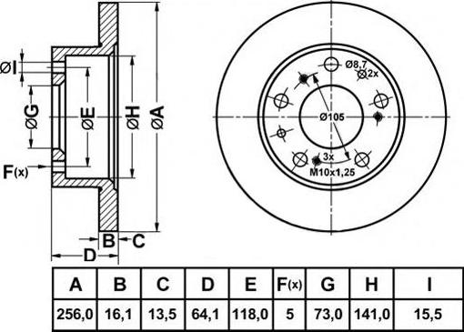 FIT FR0978 - Kočioni disk www.molydon.hr