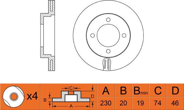 FIT FR0446V - Kočioni disk www.molydon.hr