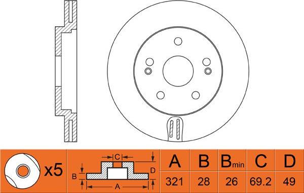 FIT FR0459V - Kočioni disk www.molydon.hr