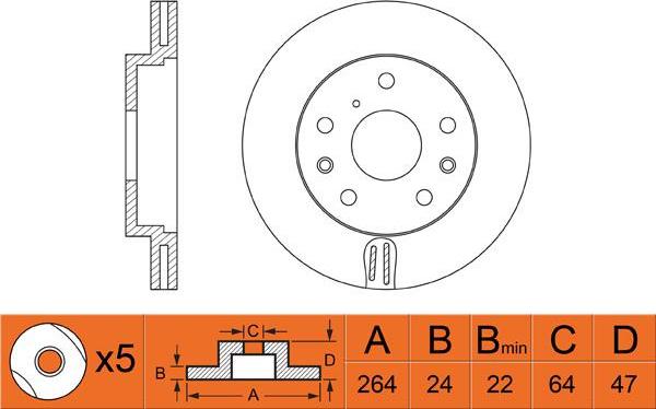 FIT FR0457V - Kočioni disk www.molydon.hr