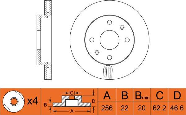 FIT FR0480V - Kočioni disk www.molydon.hr