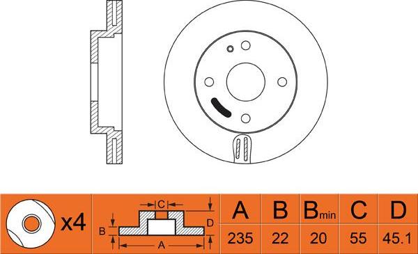 FIT FR0426V - Kočioni disk www.molydon.hr