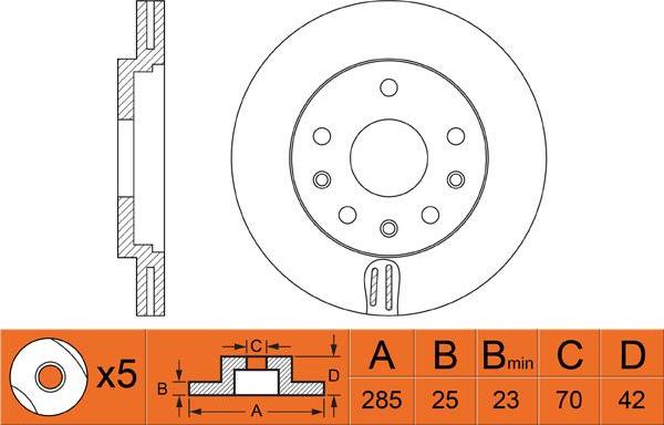 FIT FR0500V - Kočioni disk www.molydon.hr