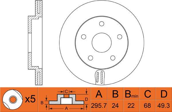 FIT FR0526V - Kočioni disk www.molydon.hr