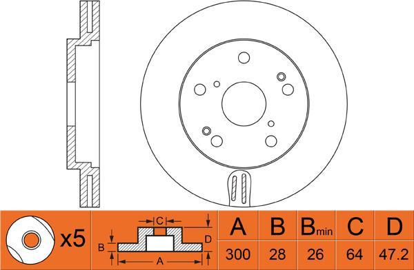 FIT FR0523V - Kočioni disk www.molydon.hr