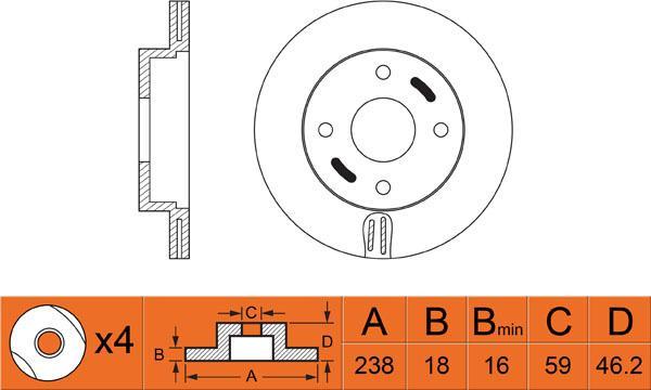 FIT FR0345V - Kočioni disk www.molydon.hr