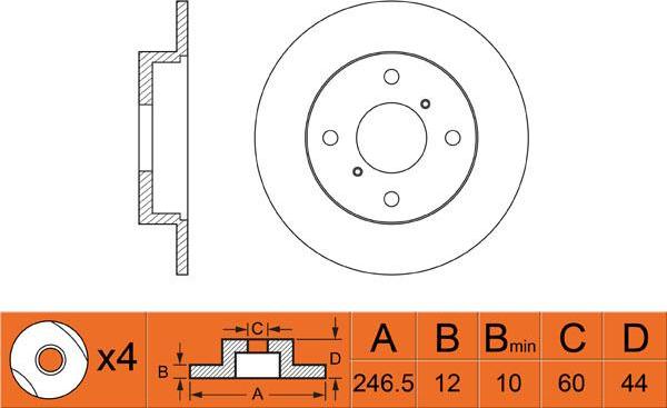 FIT FR0244 - Kočioni disk www.molydon.hr