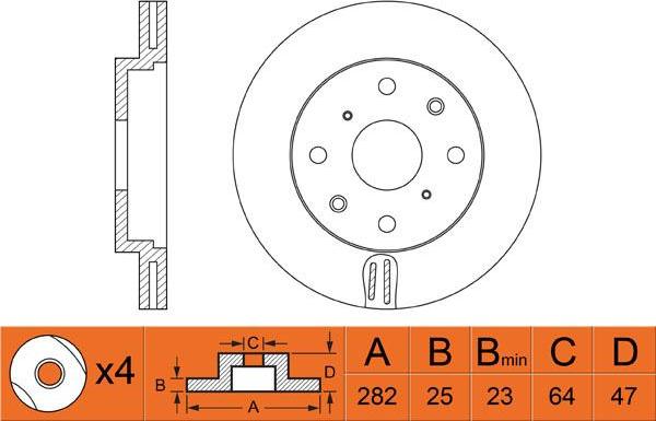 FIT FR0250V - Kočioni disk www.molydon.hr