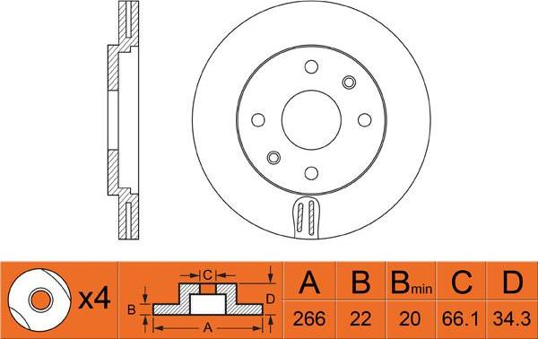 FIT FR0264V - Kočioni disk www.molydon.hr