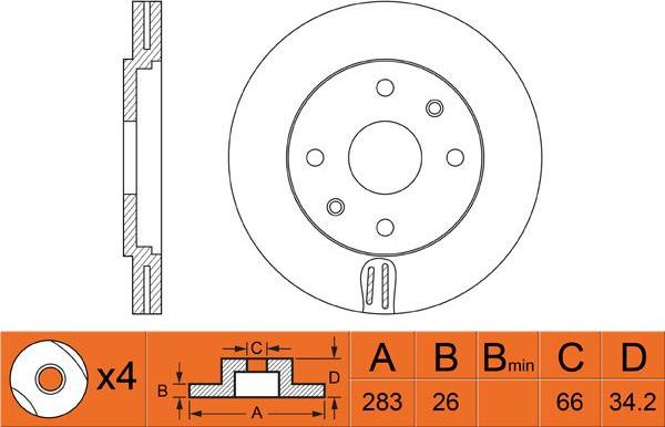 FIT FR0263V - Kočioni disk www.molydon.hr