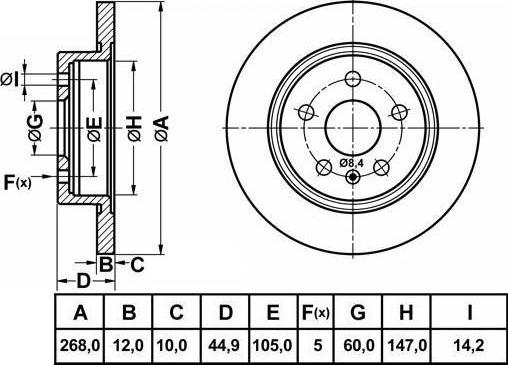 FIT FR0735 - Kočioni disk www.molydon.hr