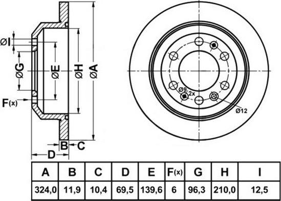 FIT FR1041 - Kočioni disk www.molydon.hr