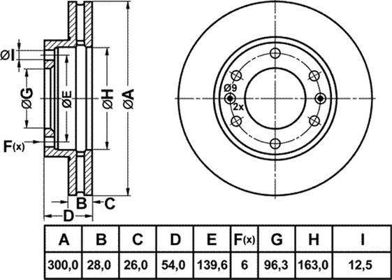 FIT FR1042V - Kočioni disk www.molydon.hr