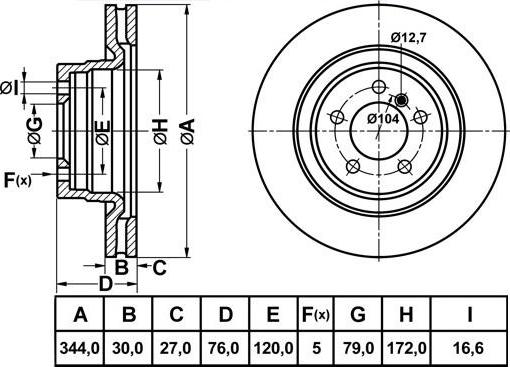 FIT FR1065V - Kočioni disk www.molydon.hr