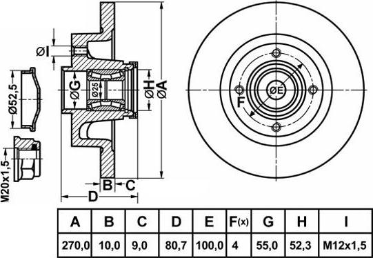 FIT FR1007H - Kočioni disk www.molydon.hr