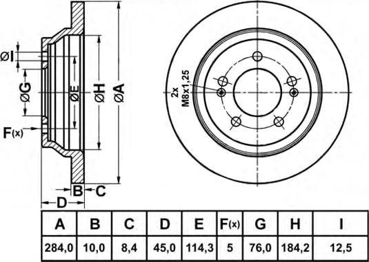 FIT FR1074 - Kočioni disk www.molydon.hr