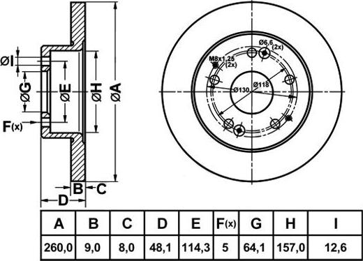 FIT FR1101 - Kočioni disk www.molydon.hr