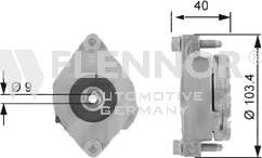 Flennor FA99010 - Vodeći valjak , klinasti rebrasti remen  www.molydon.hr