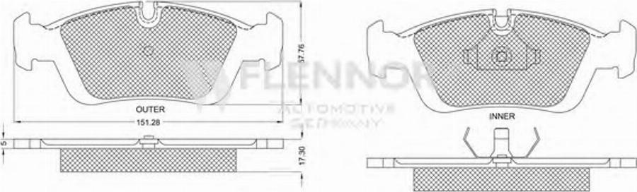 Flennor FB210154 - Komplet Pločica, disk-kočnica www.molydon.hr