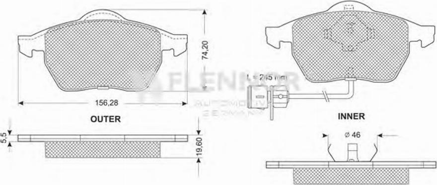 Flennor FB210183 - Komplet Pločica, disk-kočnica www.molydon.hr