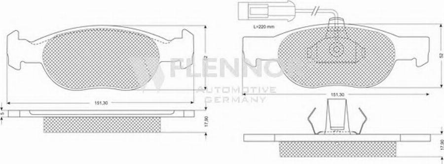 Flennor FB210293 - Komplet Pločica, disk-kočnica www.molydon.hr