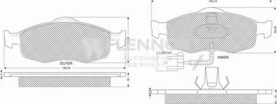 Flennor FB211284 - Komplet Pločica, disk-kočnica www.molydon.hr