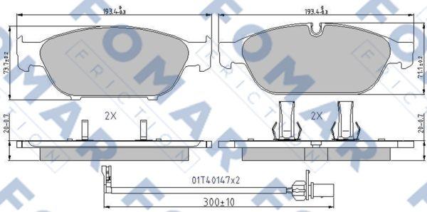 FOMAR Friction FO 998881 - Komplet Pločica, disk-kočnica www.molydon.hr