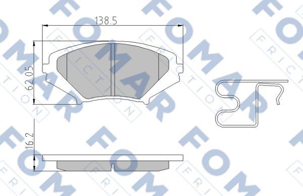 FOMAR Friction FO 968881 - Komplet Pločica, disk-kočnica www.molydon.hr