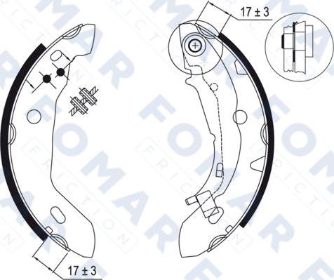 FOMAR Friction FO 9045 - Komplet kočnica, bubanj kočnice www.molydon.hr