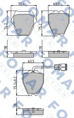 FOMAR Friction FO 905781 - Komplet Pločica, disk-kočnica www.molydon.hr