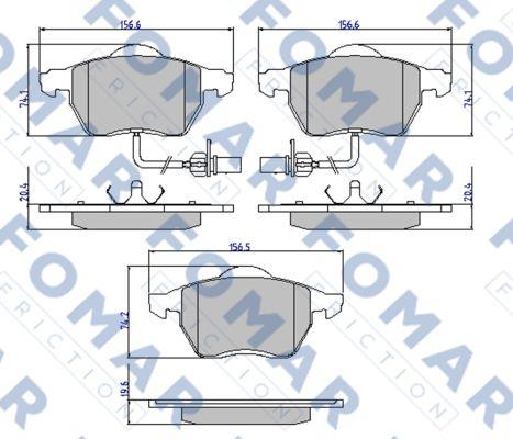 FOMAR Friction FO 906581 - Komplet Pločica, disk-kočnica www.molydon.hr