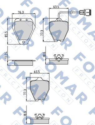 FOMAR Friction FO 900481 - Komplet Pločica, disk-kočnica www.molydon.hr