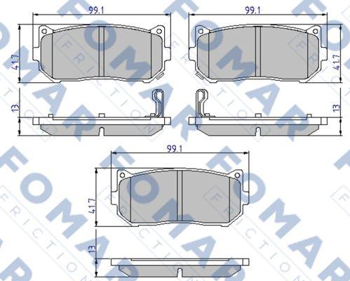 FOMAR Friction FO 903481 - Komplet Pločica, disk-kočnica www.molydon.hr