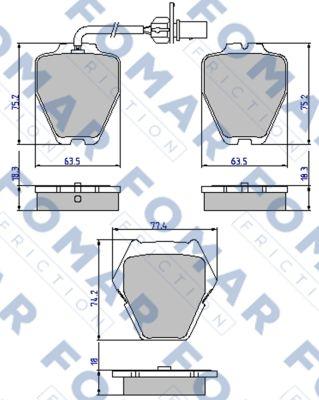 FOMAR Friction FO 903581 - Komplet Pločica, disk-kočnica www.molydon.hr