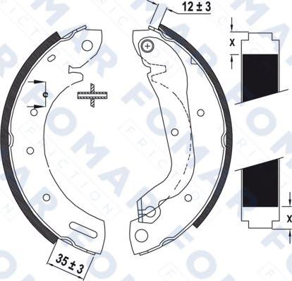 FOMAR Friction FO 9036 - Komplet kočnica, bubanj kočnice www.molydon.hr