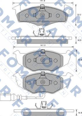 FOMAR Friction FO 907381 - Komplet Pločica, disk-kočnica www.molydon.hr